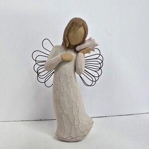 Vintage 2004 Willow Tree Figurine "thinking Of You" Girl With Conch Shell 5"